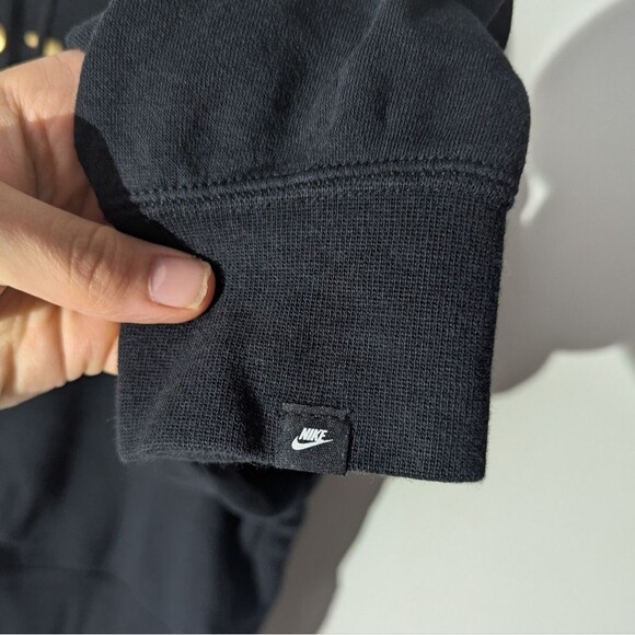 Nike Rally Clash Boxy Crop Hoodie Black Metallic Women's Size Small - Picture 6 of 8